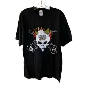 Guitar Hero III Legends of Rock Graphic T Shirt Size Medium Black 00s Gamer